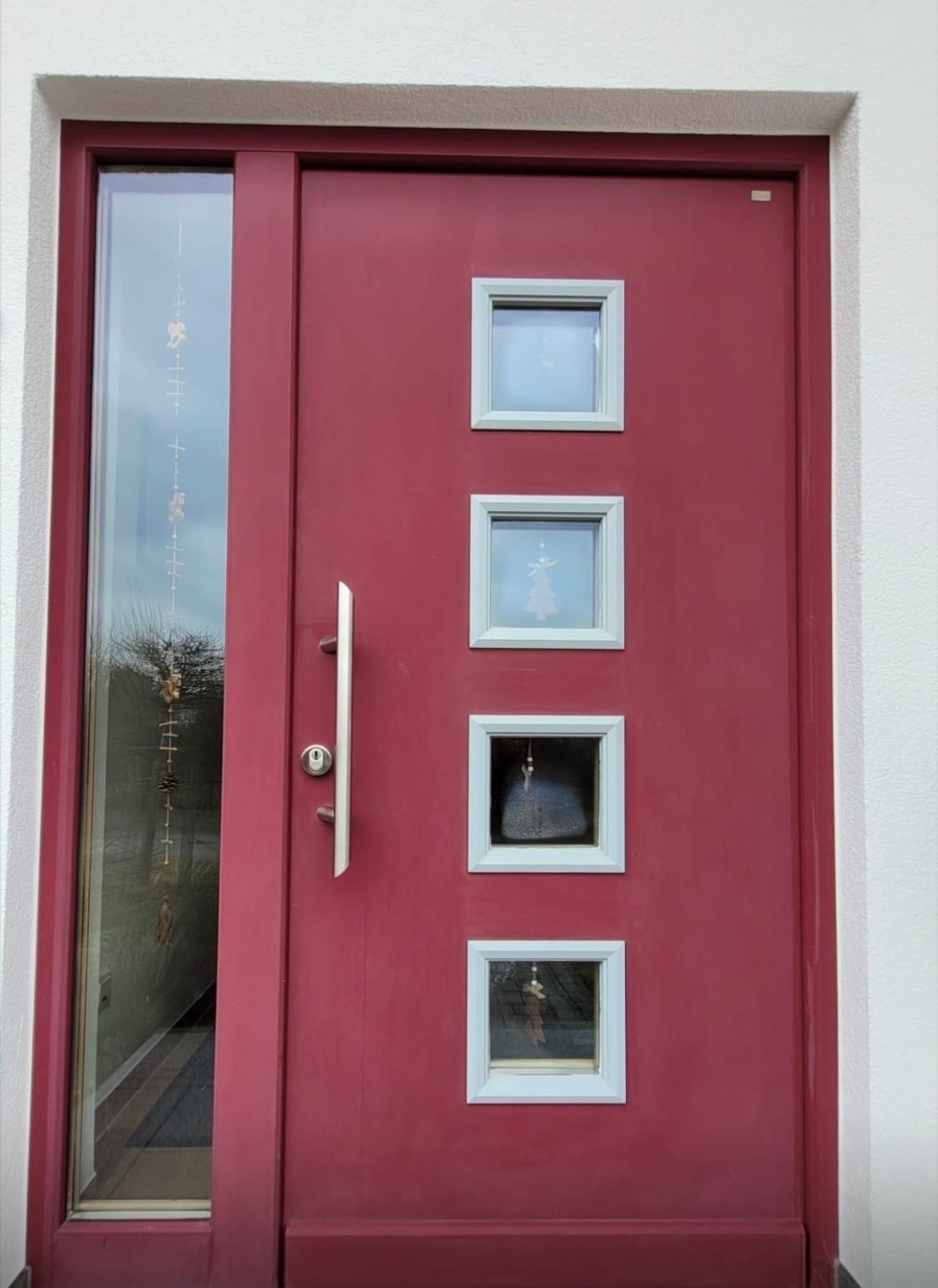 Haustür vorher – rot